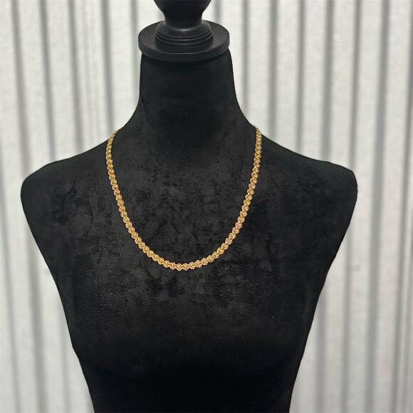 Trifari Vintage Gold-Tone Rope Style Chain Necklace 24" Women's - Picture 6 of 10